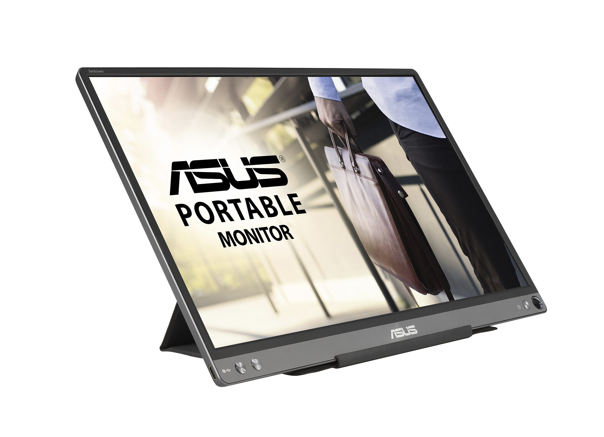 ASUS ZenScreen MB16ACE computer monitor 39.6 cm (15.6") 1920 x 1080 pixels Full HD LED Grey