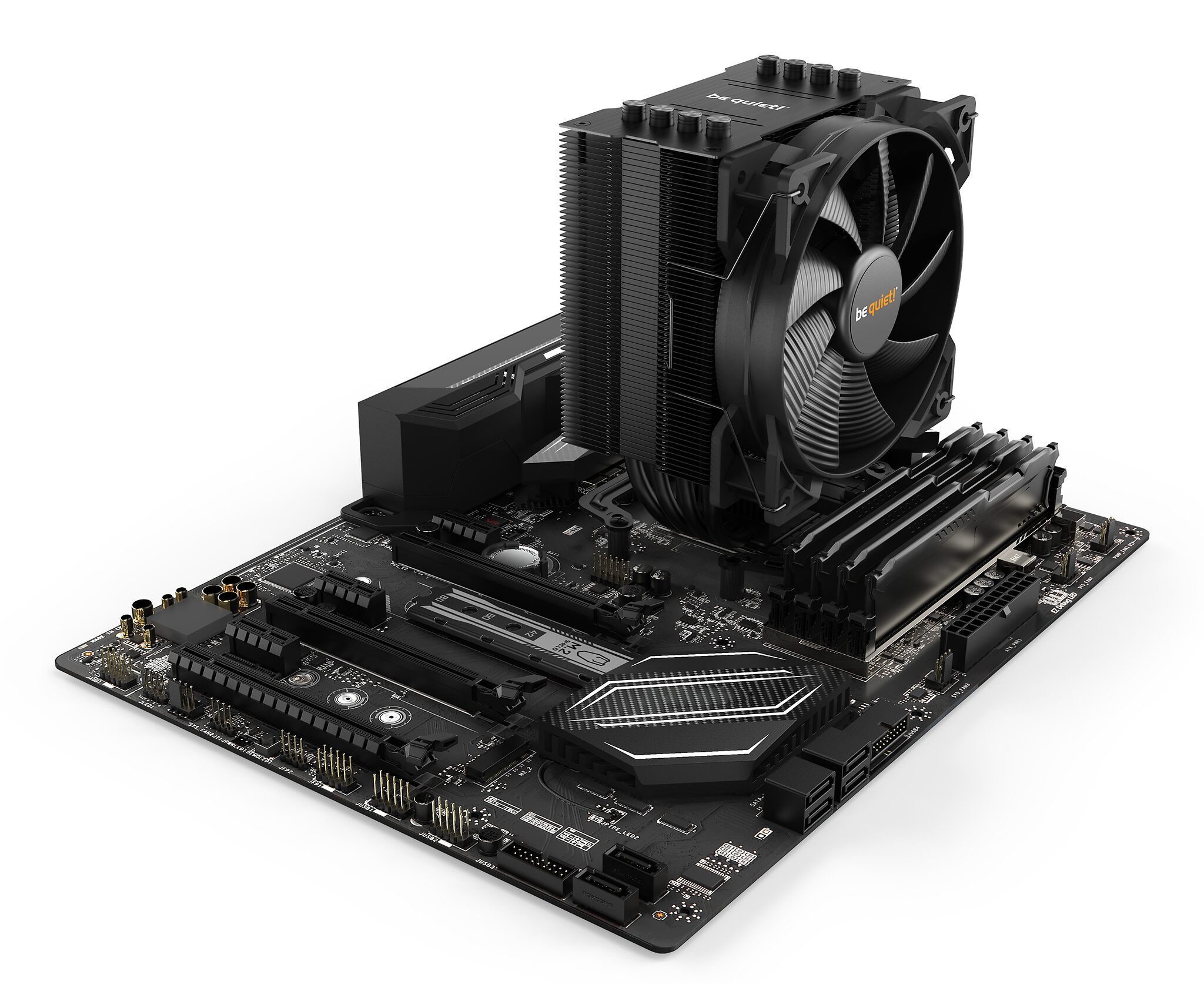 be quiet! Pure Rock 2 Black CPU Cooler, Single 120mm PWM Fan, For Intel Socket: 1700/1200 / 2066 / 1150 / 1151 / 1155 / 2011(-3) square ILM; For AMD Socket: AM4 / AM3(+), 150W TDP, 155mm Height