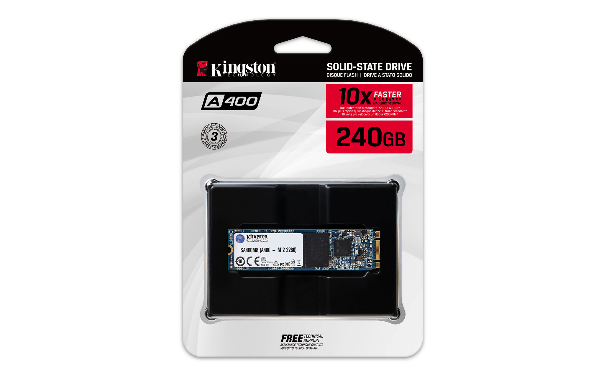 Kingston Technology A400 240 GB M.2 Serial ATA III TLC