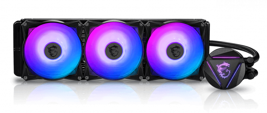 MSI MAG CORELIQUID 360R V2 Liquid CPU Cooler '360mm Radiator, 3x 120mm ARGB PWM Fan, ARGB lighting, Center Su…