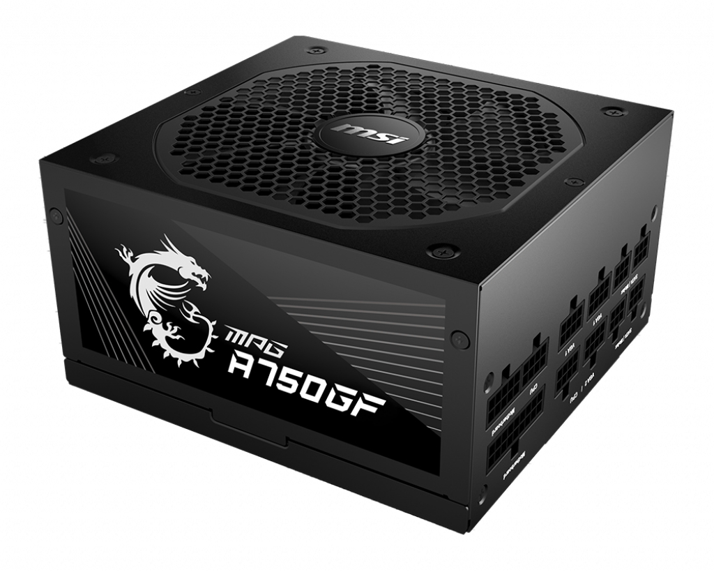 MSI MPG A750GF UK PSU '750W, 80 Plus Gold certified, Fully Modular, 100% Japanese Capacitor, Flat Cables, ATX…