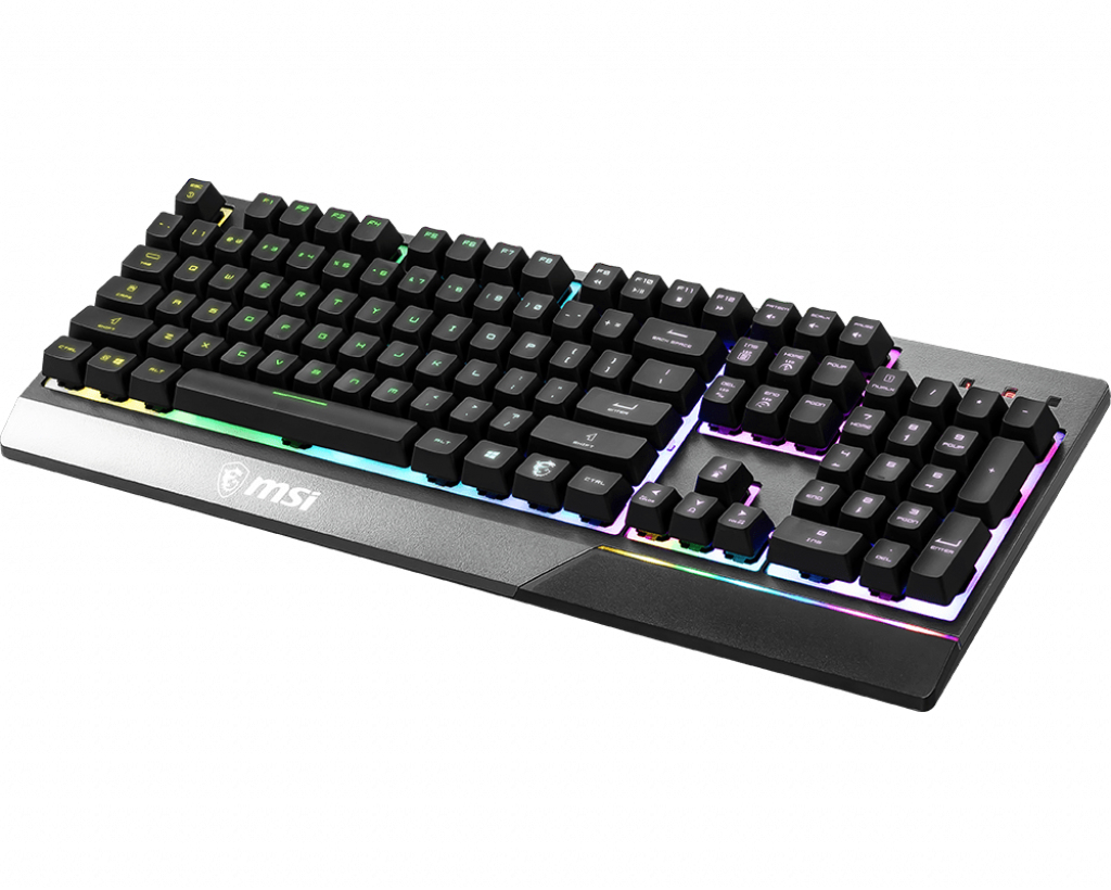 MSI VIGOR GK30 RGB MEMchanical Gaming Keyboard ' UK Layout, MECH. Membrane switches, 6-Zone RGB Lighting, RGB Mystic Light, water repellent keyboard design'