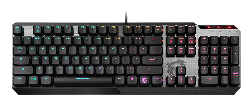 MSI VIGOR GK50 LOW PROFILE Mechanical Gaming 'Belgian-Layout, KAILH Low-Profile Switches, Multi-Layer RGB LED…