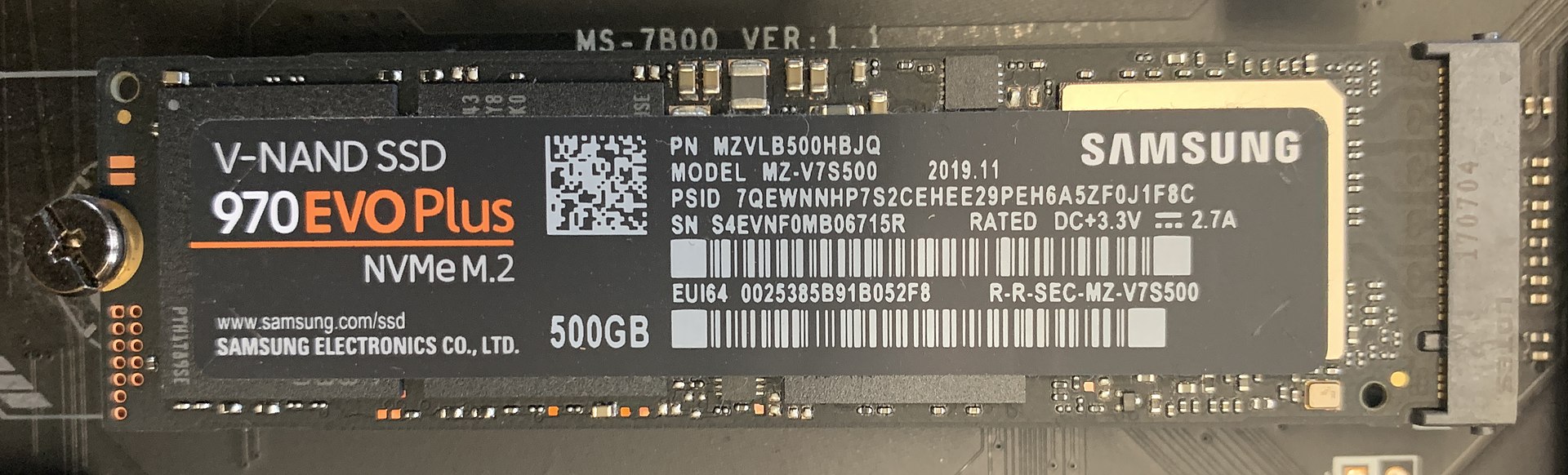 Samsung 970 EVO Plus 500GB