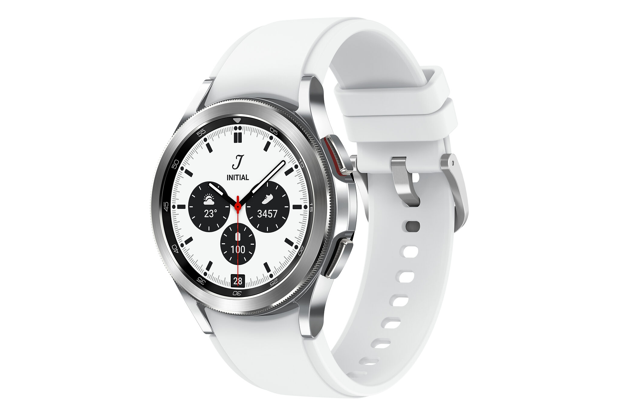 Samsung Galaxy Watch4 Classic 1.2" OLED 42 mm Digital 396 x 396 pixels Touchscreen Silver Wi-Fi GPS (satellit…
