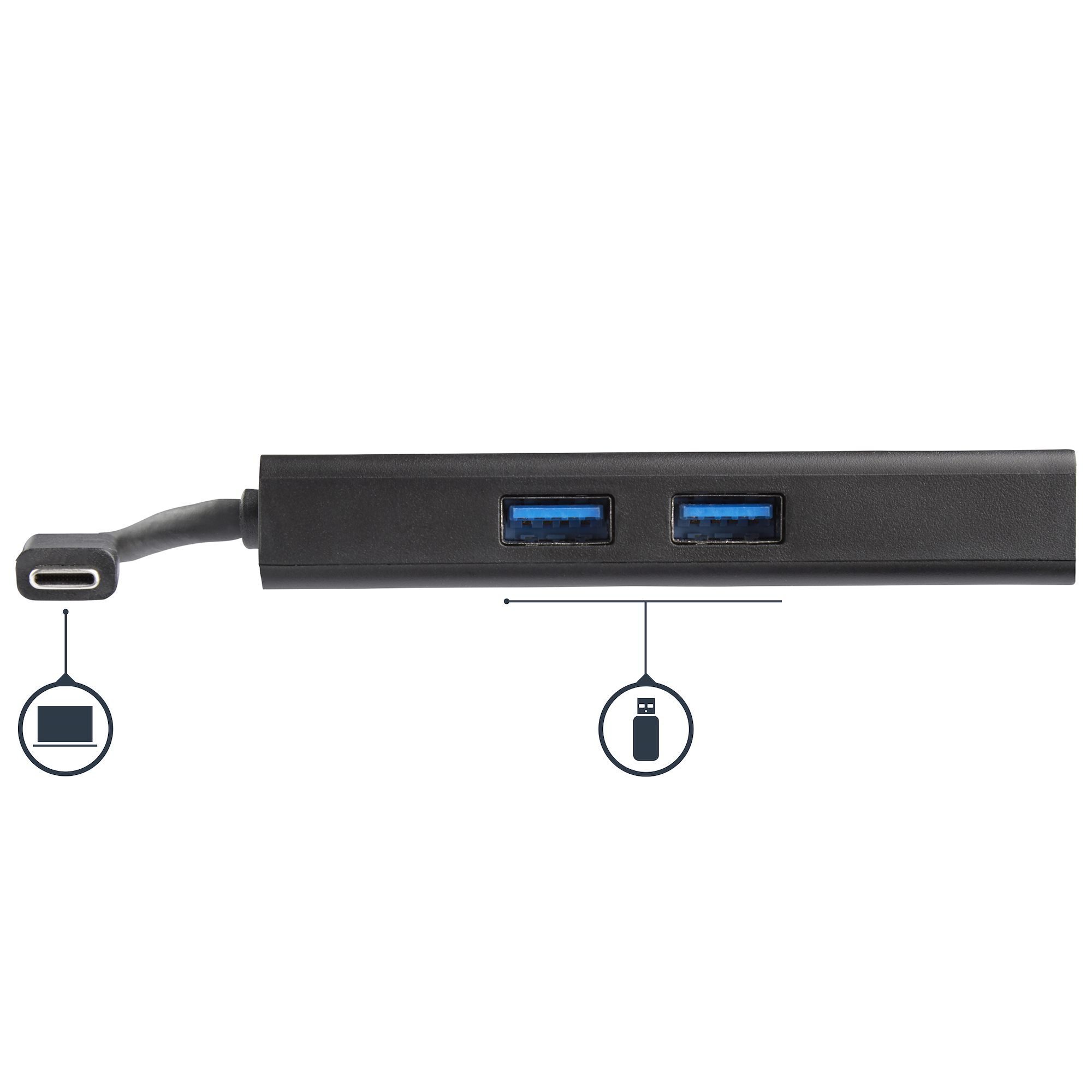 StarTech.com USB-C Multiport Adapter - USB-C Travel Docking Station with 4K HDMI - 60W Power Delivery Pass-Through, GbE, 2pt USB-A 3.0 Hub - Portable Mini USB Type-C Dock for Laptop