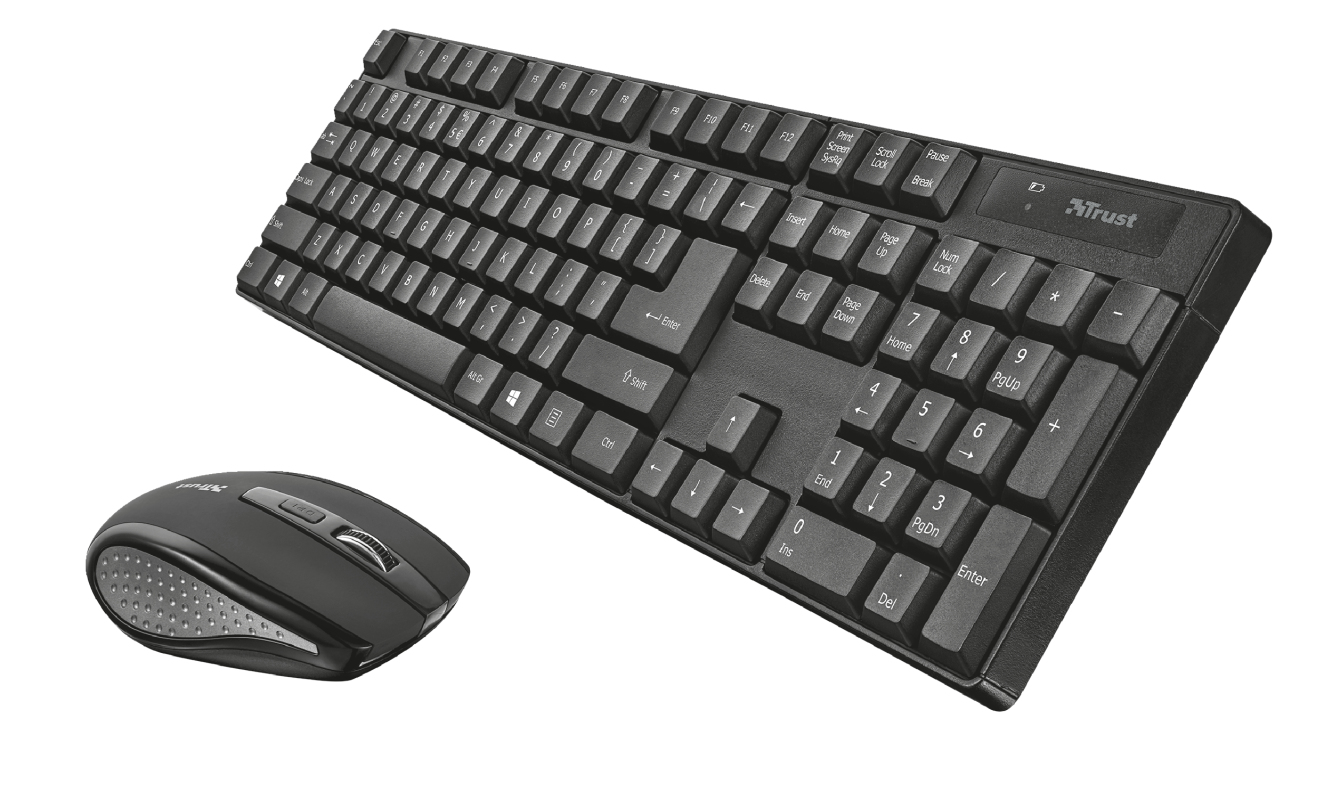 Trust XIMO keyboard Mouse included Universal RF Wireless Black