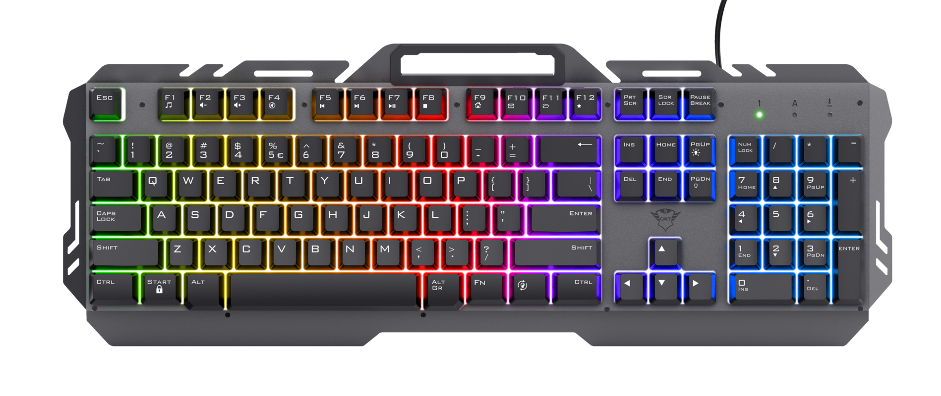 Trust GXT 853 ESCA keyboard Gaming USB French Black