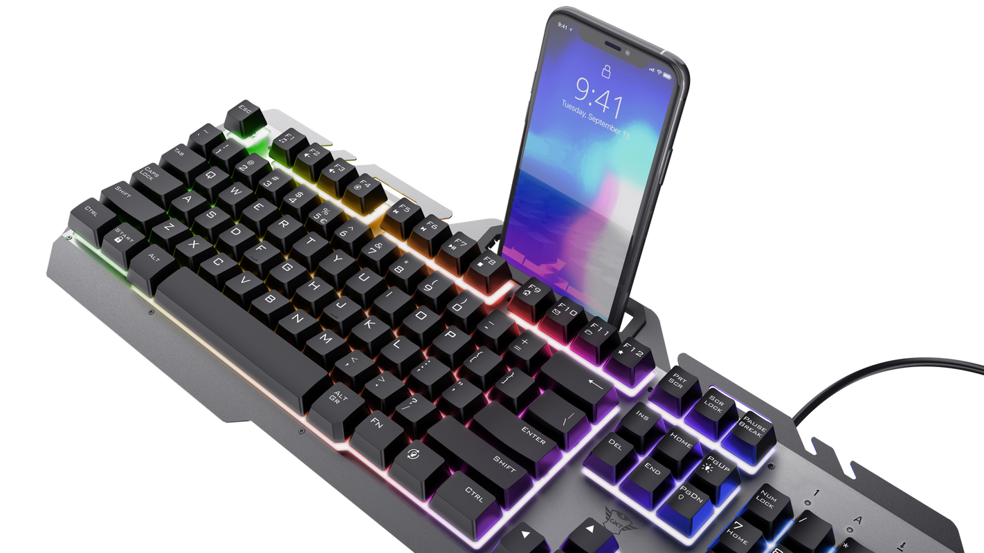 Trust GXT 853 ESCA keyboard Gaming USB French Black